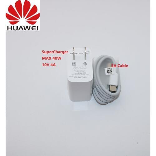 Huawei Supercharge Original Fast Charger Max 40W 10V/4A 5V/4A With 5A Cable For Huawei P30 Nova 5 Pro Mate 20 Pro Honor Magic 2