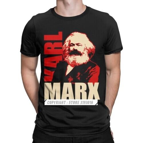 Autumn Winter Fashion Tshirts Karl Marx Socialist T Shirts Communism Premium Cotton Tops Fashion O Neck Male T-Shirts