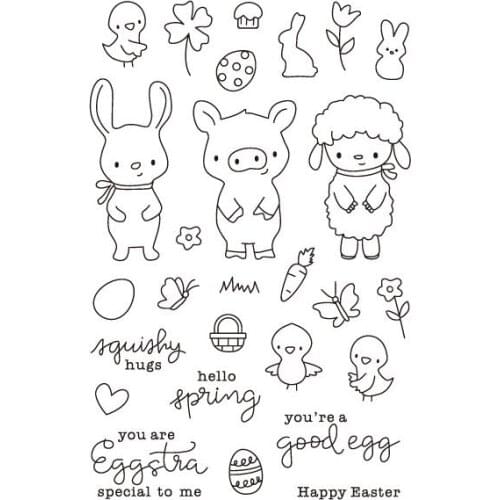 Easter animals Clear Stamp Or stamp for DIY Scrapbooking/Card Making/Kids Fun Decoration Supplies A521