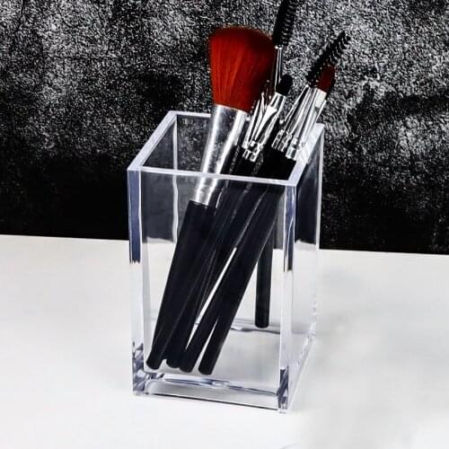 Transparent Color Acrylic Makeup Brush Storage Tube Transparent Eyebrow Pencil Makeup Brush Storage Box High Quality