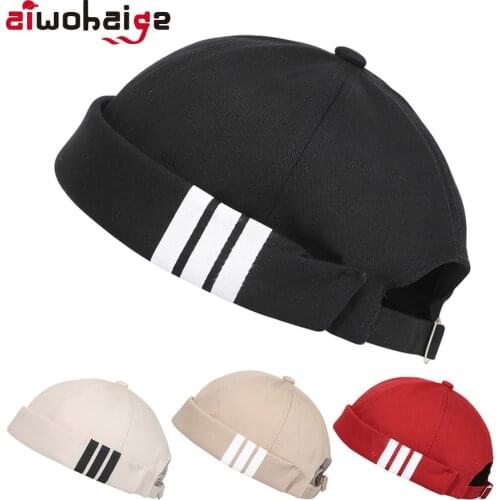 Retro Beanie Hat Hip Hop Landlord Hat Mens Womens Beanie Adjustable Cotton 2021 Spring New