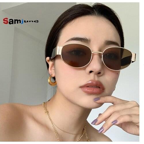 2021 New Vintage Sunglasses Men Women Retro Metal Square Mens Sun Glasses Male Trendy Brand Shades For Men UV400