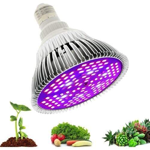 LED Grow Light Full Spectrum 3W 5W 10W 30W 50W 80W E27 Red Blue UV IR Growing Lamps for Indoor Plants Hydroponics Greenhouse