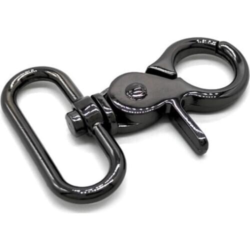 High Quality Bag Hardware Accessories 32mm Clamp Buckle Metal Swivel Hook Buckle Inch 2 Webbing Dog Buckle Keychain