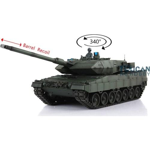 1/16 Heng Long 7.0 Metal Barrel Recoil German Leopard2A6 RC Tank 3889 TH17603-SMT4