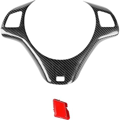 1pc Car Steering Wheel Decoration Cover Carbon Fiber for BMW 3 Series E90 E92 M3 M Sport 2007-2013 Car Steer Wheel Interior Trim