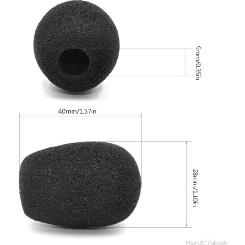 10pcs Headset Replacement Foam Microphone Cover for Razer BlackShark Over Headphones Mic Cover Microphone Windscreen Headset
