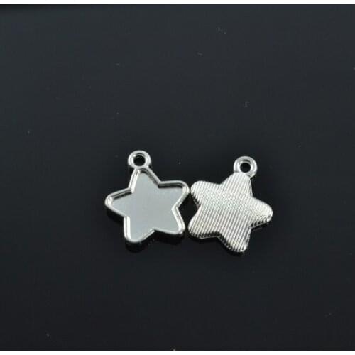 20pcs Silver Plated Star photo frame Charms alloy Pendants for Bracelet Necklace Jewelry Making Accessories DIY 18*15mm L301