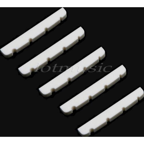 5Pcs Real Bone Nut Bass 4 String Nut for Fender Bass Guitar Replacement