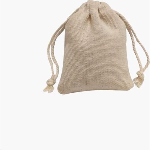 50pcs Linen Gift Bags Wedding Party Favor holders Muslin Cotton Storage Bags Jewelry Drawstring Pouches