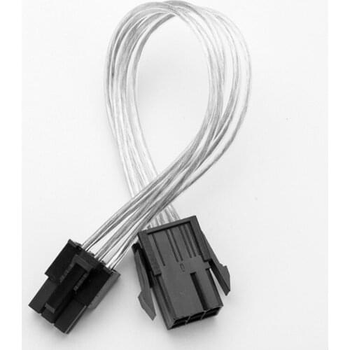 6 Pin To 8 Pin Feamle To Male PCI Express Power Converter Cable for BTC CPU Video Graphics Card 6Pin To 8Pin PCIE 20cm