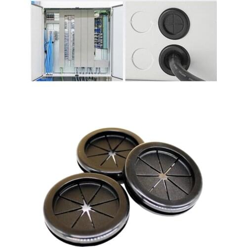 6pcs Black Cable Wiring Rubber Grommets Gasket 20-50mm Inner Diameter Electric box inlet outlet seal o ring Wire Protective Loop