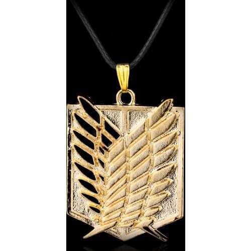 Anime Pendant Necklace Attack on Titan Scout Regiment Logo Necklace Survey Corps Erwin Smith Accessories Jewelry