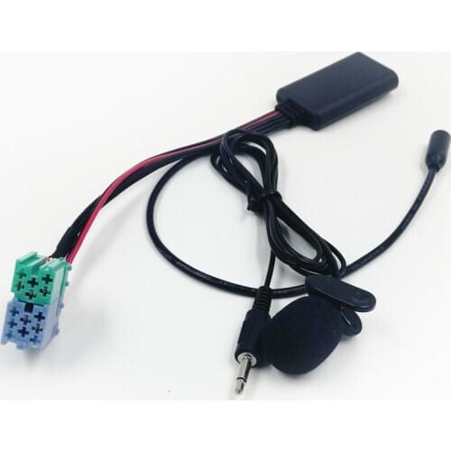 Biurlink 150CM Bluetooth Audio Cable Microphone Handsfree Adapter ISO 6Pin 8Pin for Porsche Becker Headunit