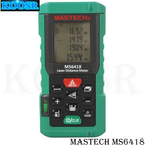 MASTECH MS6418 Laser Distance Meter 80M Distance Measure Digital Range Finder With Bubble level