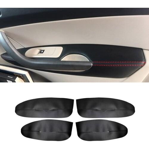 For Peugeot 408 2010 2011 2012 2013 Microfiber Leather Car Door Handle Panel Armrest Protective Cover Trim