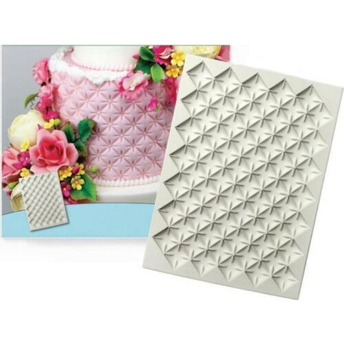 Continuous Quilting Mould Sugarcraft Big Silicone Mold Fondant Mold Cake Decorating Tools Chocolate Mold Baking
