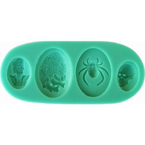 Halloween Shapes Fondant Cake Silicone Decorating Tools,100% Food-Grade Baking Moulds, Silicone Soap Moulds