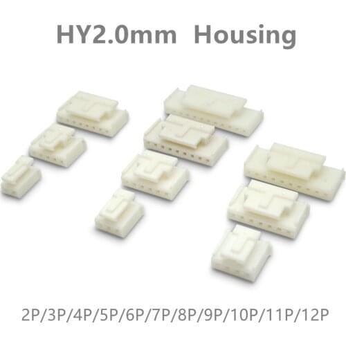 50PCS HY2.0 Female Seat Socket Type seat with lock and buckle 2.0mm Pitch connector 2P 3P 4P 5P 6P 7P 8P 9P 10-12P Housing seat