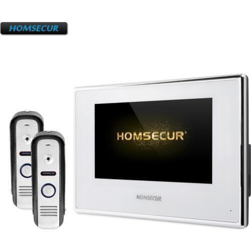 HOMSECUR 7" Hands-free AHD Video Door Entry Security Intercom with One Button Unlock BC021HD-S+BM718HD-W