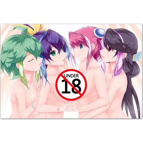 Artistic Paintings Beautiful Girls Anime Posters Canvas Wall Art Picture and Prints for Living Room Decor