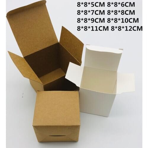 Kraft/White Packaging Paper Box 1000PCS/LOT Free Printing Monochrome LOGO Paper Gift Box FOR Jerwlry/ Cosmetics/ Soap