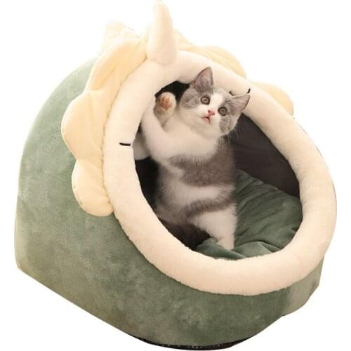 Cats Bed Warm Cute Cats House Basket Kitten Lounger Cushion Suitable for Small and Medium-sized Pets Washable Cats Sleeping Bag