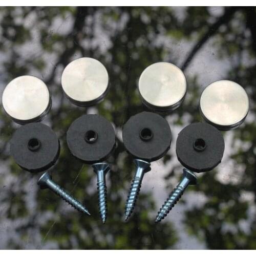 22 mm Dia Stainless Steel Cap Cover Decorative Mirror Screws, 100pcs