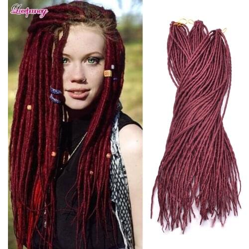 Lovepancy Synthetic Faux Locs Crochet Hair Crochet Braid Dreadlocks Hook Braids Hair Dreads Braiding Hair Extensions For Women