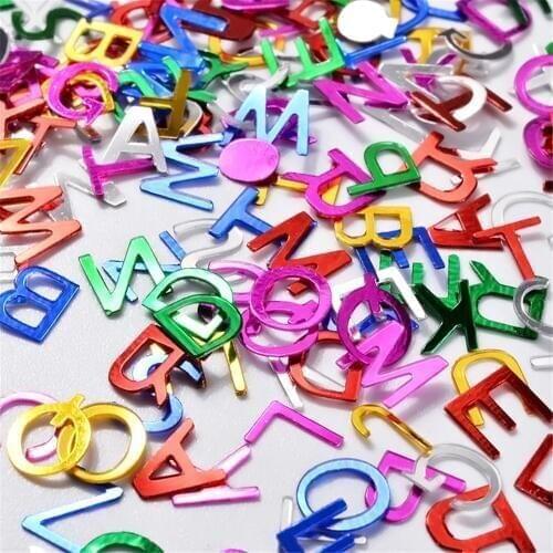 1 Set Nail Art Decoration, Random English letter Shape Plastic Mix Colors Manicure Handwork DIY Accessories Kit