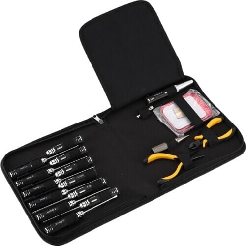 HHO-1 Set 18 in 1 RC Tools Kits Screwdriver Pliers Hex Sleeve Socket Repair Box Set for Repairing RC Airplanes, Car Model Toys