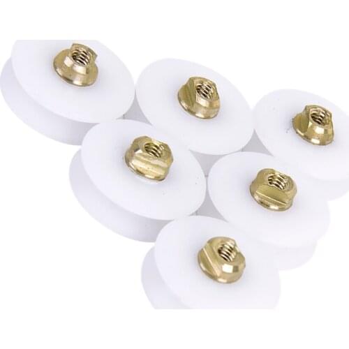 New Hot Sale High Quality 6pcs Replacement Shower Door Roller Runner Wheel 22.5mm Diameter for Home Decoration Supplies