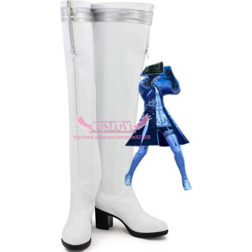 Final Fantasy FF14 Alphinaud Leveilleur White Shoes Cosplay Boots CosplayLove For Halloween Christmas Party
