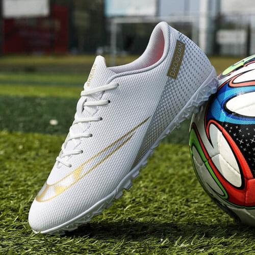 Casual Sneakers Football Cleats Grass Training Adult Kids Soccer Shoes Sport Footwear Outdoor Wear-resistant Sweat-Absorbant