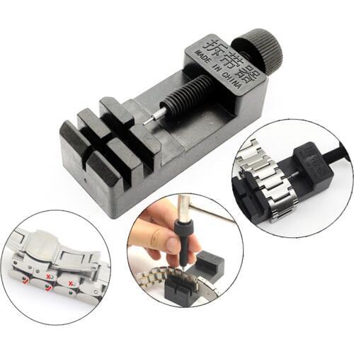 Watch Wrist Chain Strap Removal Tool Regulator Watches Makers ABS Black Adjustable Repair Watch Detacher With 4 Spare Needles