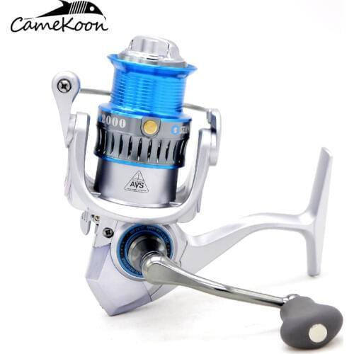 CAMEKOON Saltwater Fishing Wheel 5.2:1 Gear Ratio 6KG Max Drag Metal Coil Aluminium Alloy Handle Spinning Fishing Reel Boat Rock
