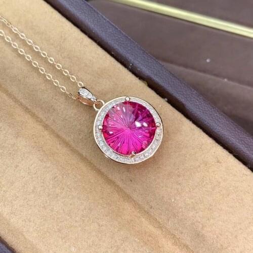 The Best Wedding Gift Topaz pendant Necklace Natural real Blue Topaz 925 sterling silver Pendant