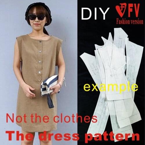 Dresses Sewing Pattern Template Cutting drawing Clothing DIY ((Not selling clothes)) BLQ- 180