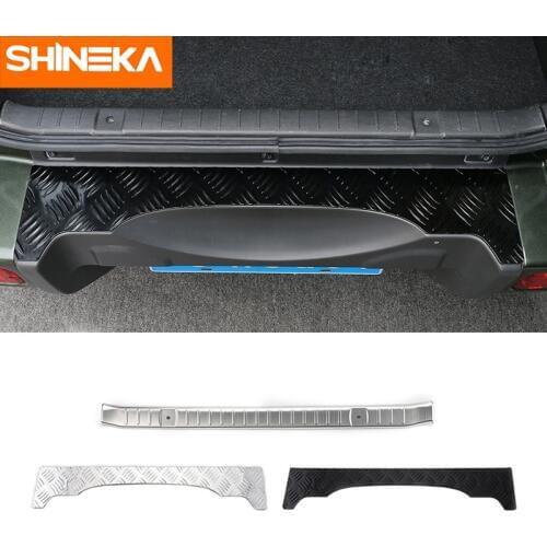 SHINEKA Stainless Steel Trunk Interior Guard Plate Door Sill Rear Bumper Guard Plate for Suziki Jimny 2007