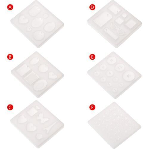 Silicone Mold Mirror Crafts DIY Jewelry Making Pendant Epoxy Resin Cake Findings