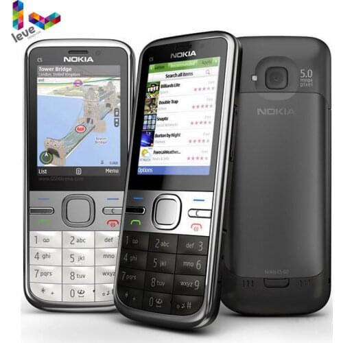 Nokia C5 C5-00 C5-00i Cellphone 3.15&5MP Bluetooth Support Russian&Hebrew&Arabic Keyboard Refurbished Unlocked Mobile Phone
