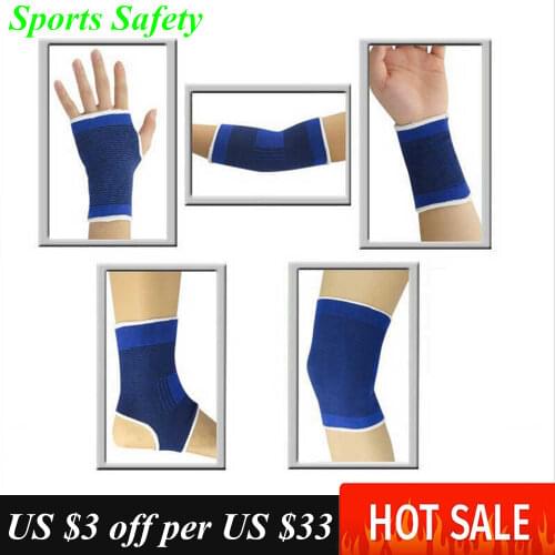 Sports Gloves Kneepad Men Pressurized Elastic Knee Pads Support Fitness Gear Gym Basketball Volleyball Brace Protector 2PCS/Pair