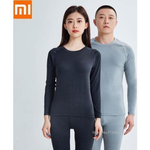 Xiaomi Easy coffee yarn warm sports underwear Men woman soft clothing Autumn winter Tights thermal underwear sets Long Johns