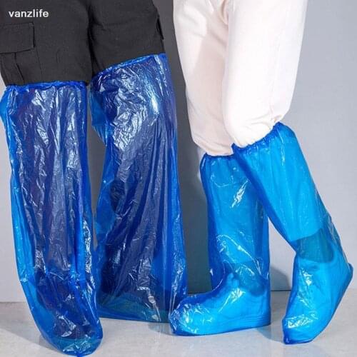 Vanzlife Disposable shoe cover waterproof and antiskid foot cover summer outdoor special adult high tube boot cover rain foot