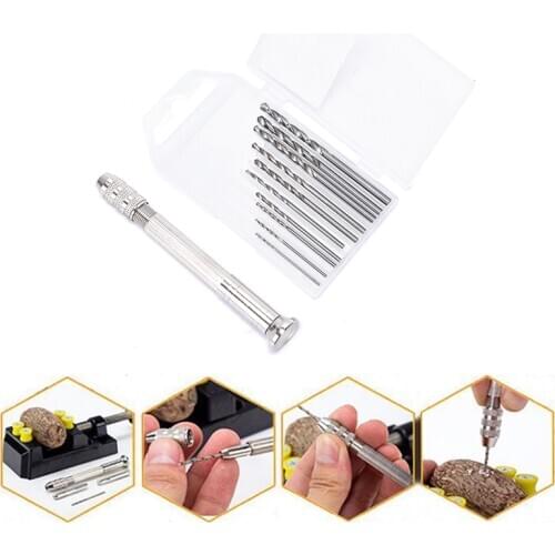 1 Set Metal Good Quality Hand Drill Equipments Resin Mold Tools And Handmade Jewelry Tool With 0.8mm-3.0mm Drill Screw