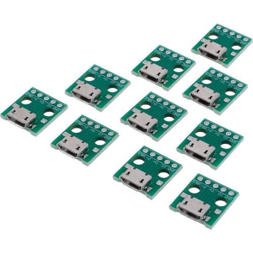 10/20Pcs Mini Micro USB To DIP Adapter 5Pin Female Connectors PCB Converter Board Dropshipping