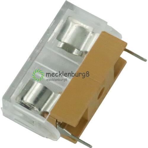 10 pieces. panel mount PCB fuse holder case with cover for 5x20 mm Fuse 250 V 6A