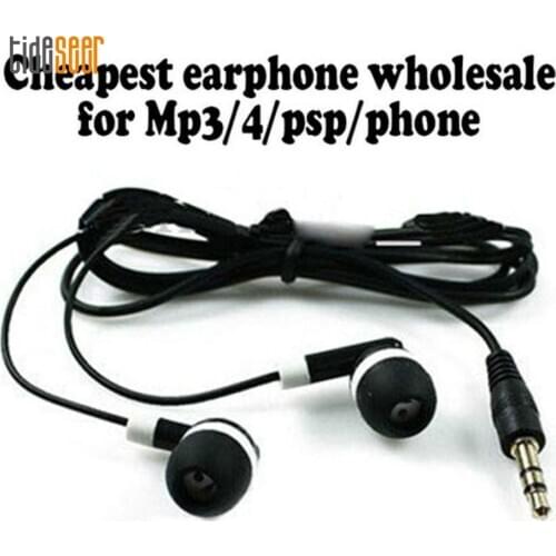 100pcs Black Colorful Disposable Cheap Earphones Earbuds 3.5mm Headsets for Bus Train Plane School Museum One Time Use