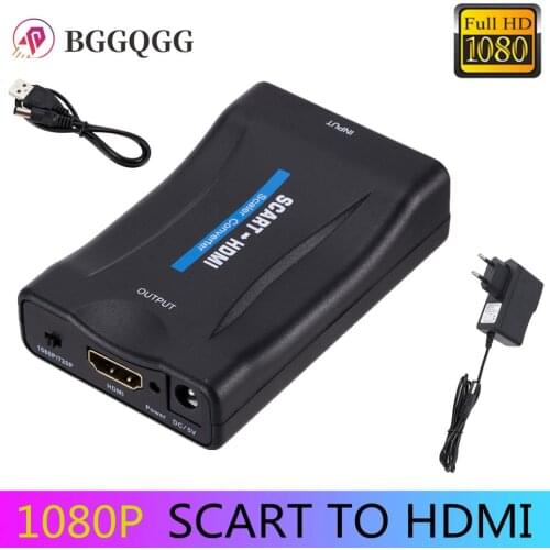 Scart To HDMI 1080P Adapter Audio Video Upscale Converter For HDTV Sky Box STB For Smartphone HD TV DVD Scart To HDMI Project