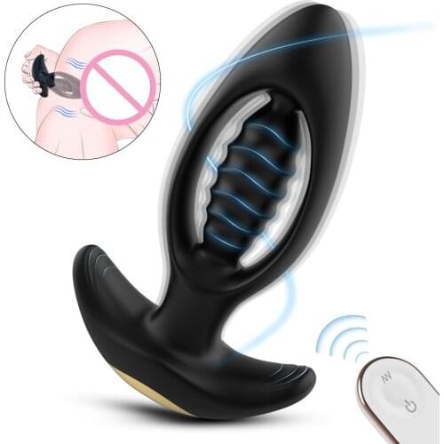 Anal Vibrator Hollow Butt Plug Sex Toys for Men Wireless Remote Prostate Massager Female Vagina G-Spot Stimulator Masturbator